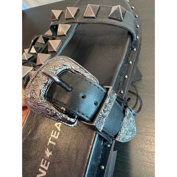 NWT one teaspoon Elise slide black studded 169‎ - Picture 2 of 6